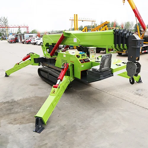 1.2 Ton Lifting Machinery Telescopic Crawler Elevator Hydraulic Engine Mini Spider Crane For Selling