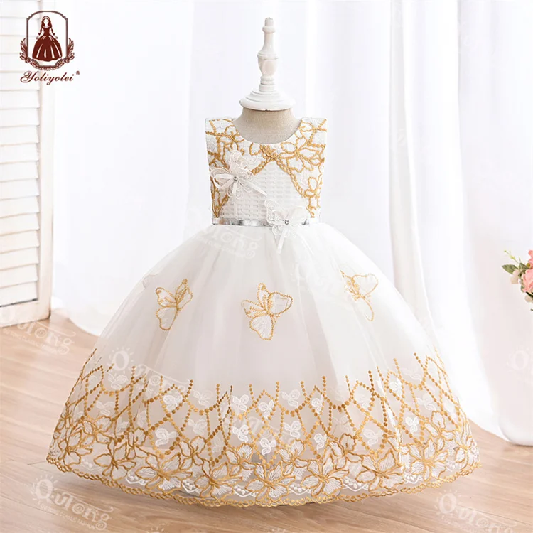 Yoliyolei 2023 Pink Elegant Skirt Sleeveless Fashion Formal Dress Bead Collar Girls Tiered Heart Textured Dresses