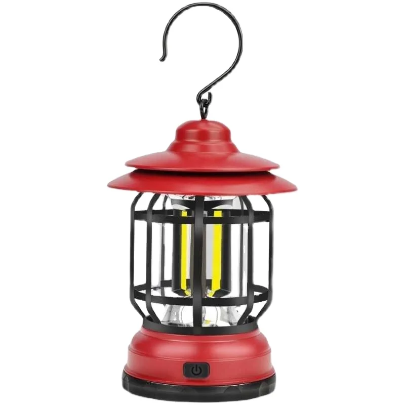 Outdoor Tent Light Multifunctional Vintage Hanging Horse Light Emergency Camping Light USB