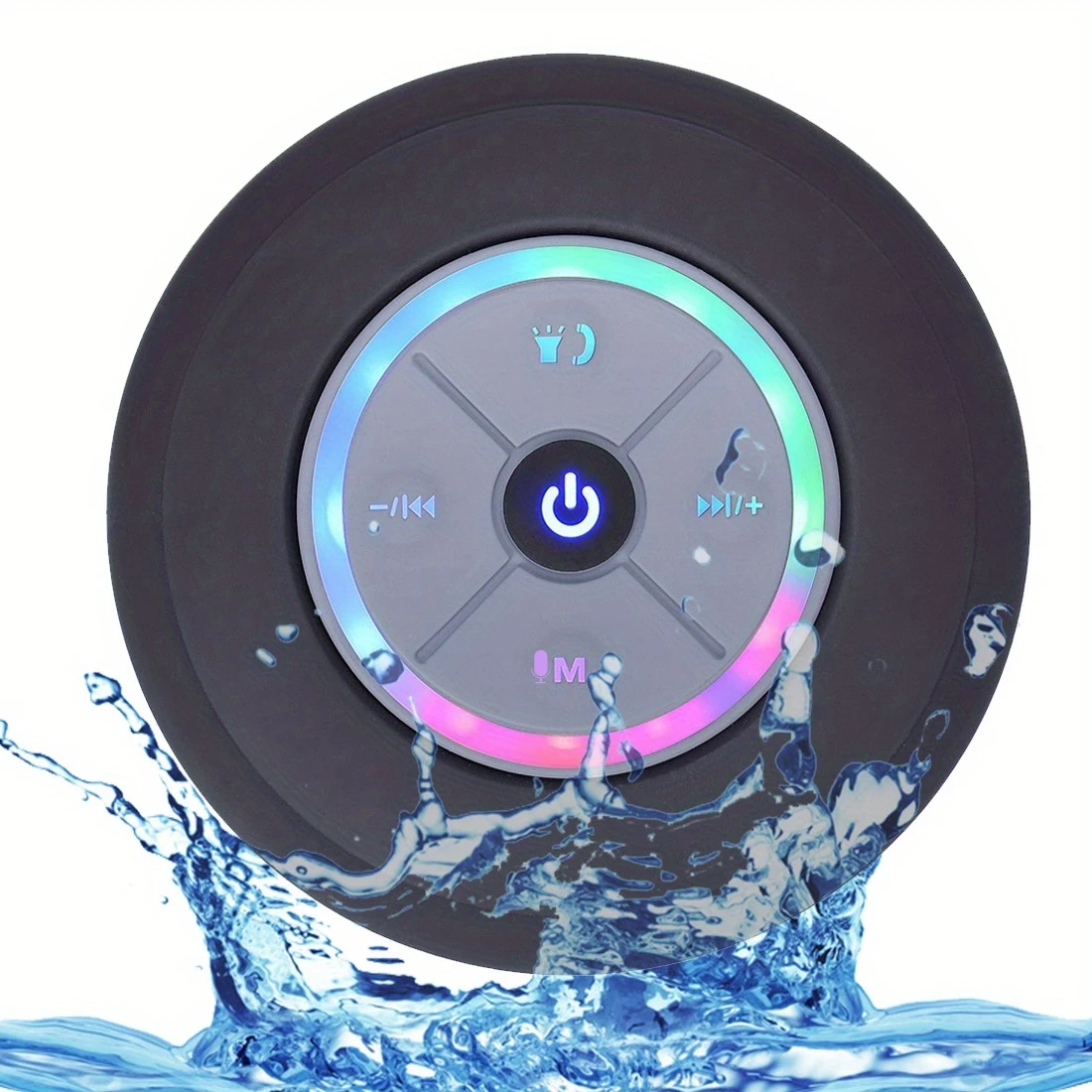 Wholesale mini Shower speaker Subwoofer Music Suction Cup Speaker Wireless LED waterproof Speaker