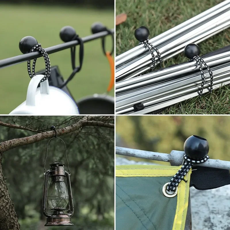 Qd double loop end with plastic ball motorcycle mix cargo net toggle ties 32 inch plastic hook 4mm bungee shock cord