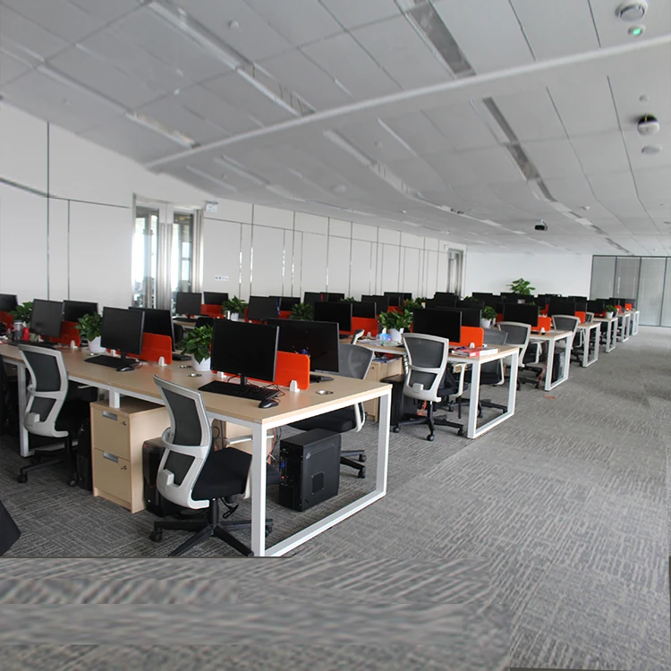 Оптовая цена современный модульный письменный стол 4 человек рабочих станций мебель для офиса