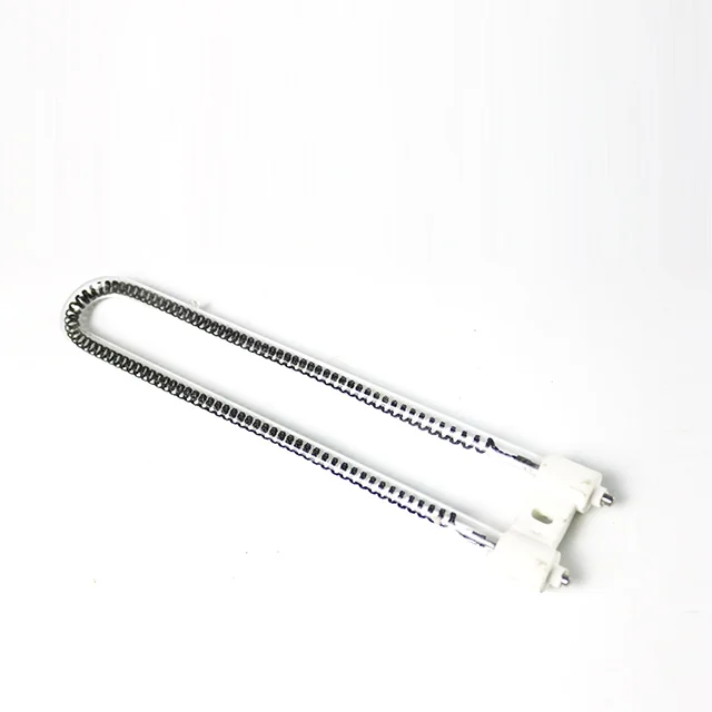 Transparent infrared halogen quartz heater electric heating element