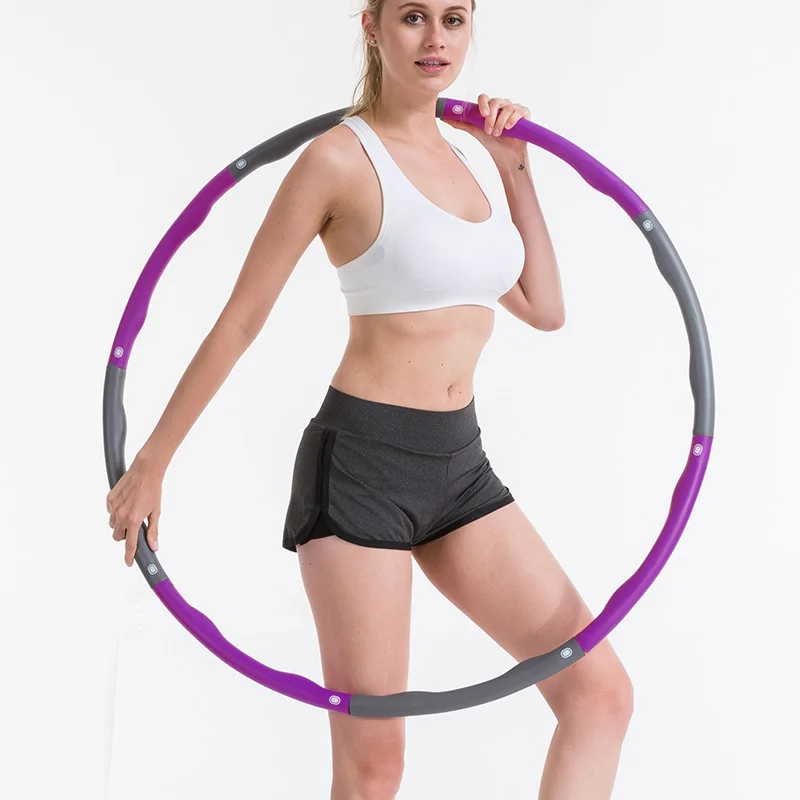 
Hula Detachable Multiple Colour Hoop 8 Knots Digital Weighted Hulas Hoop 1 2kg 