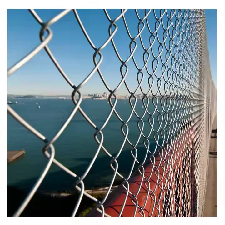 Modern 3D Model Cyclone Wire Fencing Cheap Galvanized Diamond Iron Wire Mesh on PVC Metal Post Chain Link Fence 50x50mm