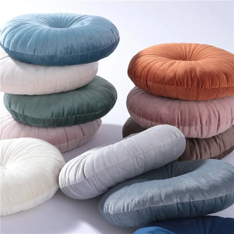 40x40cm Round Pouf Tatami Cushion Pillow Floor Soft Velvet Seat Pillow Home Sofa Tatami cushion