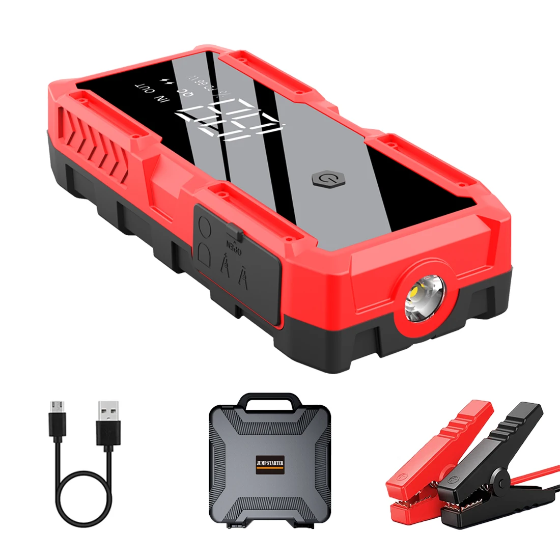 74000mWh Car Jump Starter 3000A Peak Current 12V Multi-Function High Power Car jump Starter Portable Jump Starter Power Bank