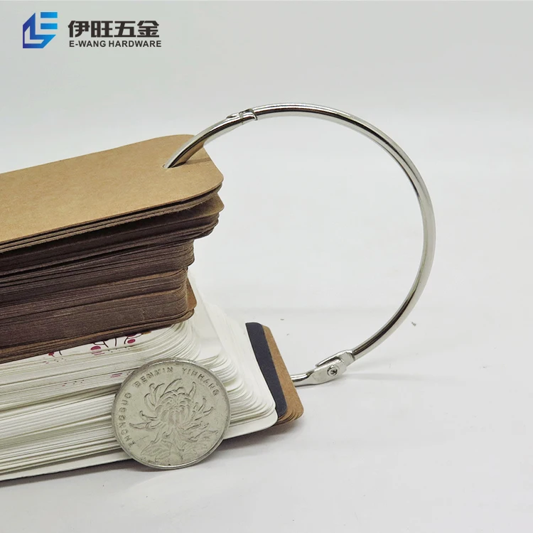 Hinged 63.5 mm Silver Metal Book Ring