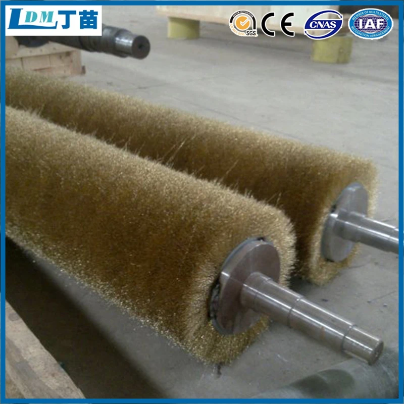 customized  industrial steel plate processing brass wire rotary brush