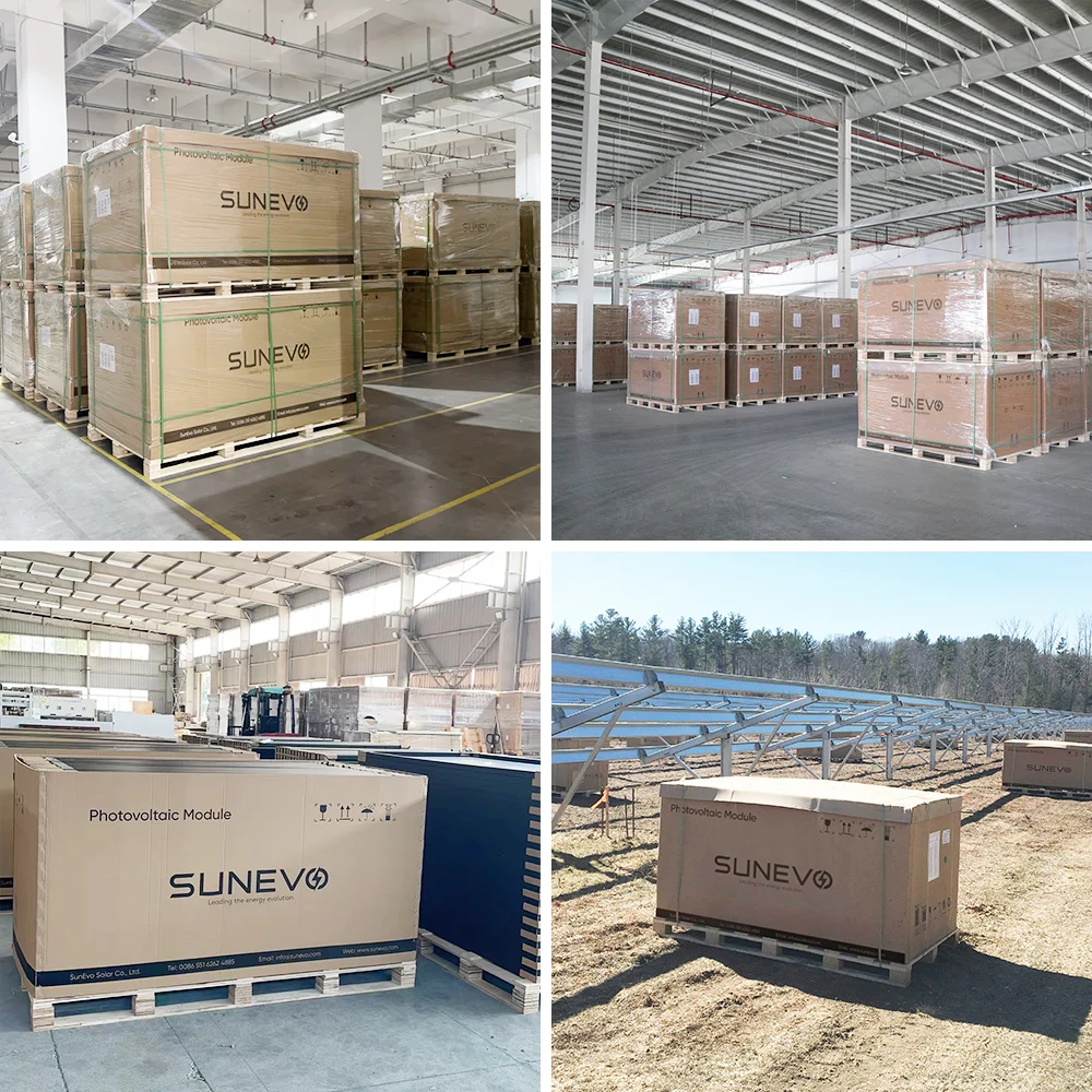 Sunevo Rotterdam Stock Pv модули 450W 480W 500W Germany полностью черные двулицевые солнечные панели для домашнего использования