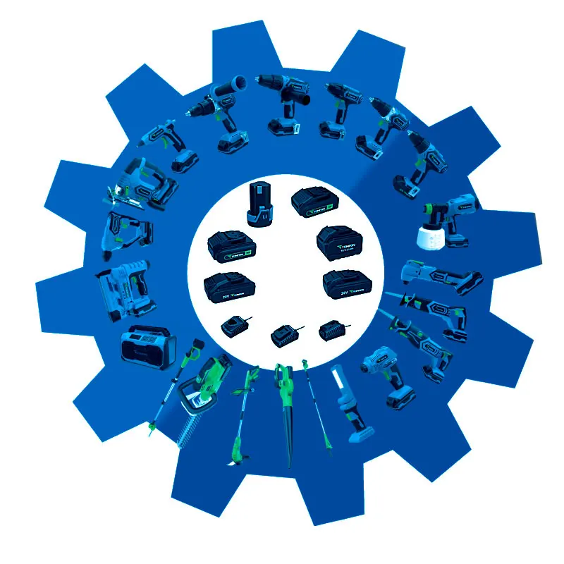 Tonfon electric power accumulator li lion 12v/16v/18v/20v battery and charger power tool lithium battery pack akumlya