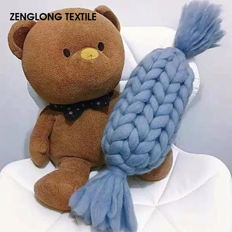 ZENGLONG текстиль 66s 100% мериносовая шерсть мягкая крупная необычная пряжа оптовая продажа одеяло ручной вязки супер