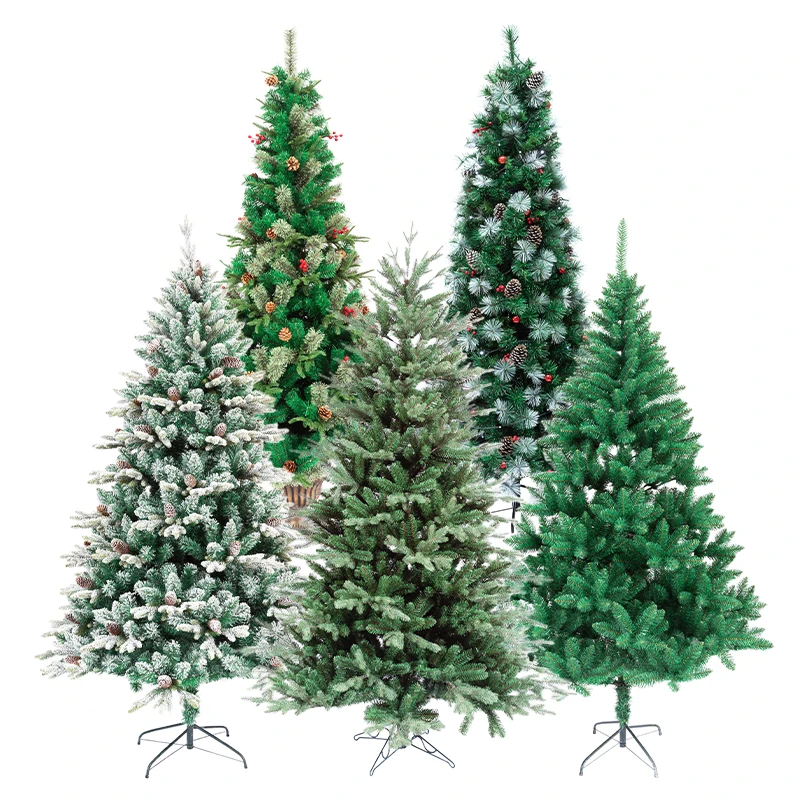 Pre-lit Artificial Full Down Sweeping Green Douglas Fir White Lights Including Stand Christmas Tree