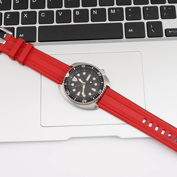 LAIHE Adjustable Custom Soft Waterproof Quick Release Replacement FKM Rubber Watchbands 22mm Smart Watch Straps Bands for Garmin