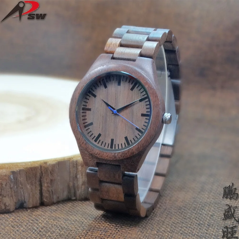 Custom Black Walnut Recycled Material Wooden Watches for Men and Women Wood Watch Manufacturer