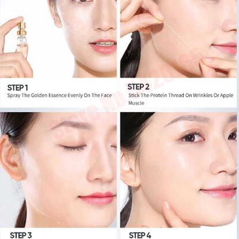 24K Gold Face Serum Active Collagen Silk Thread Facial Essence Anti-Aging Smoothing Firming Moisturizing Hyaluronic Skin Care