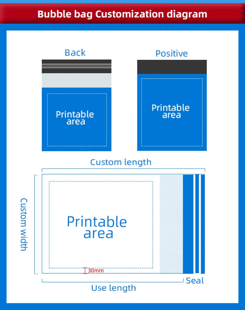 Hologram custom tyvek print poly bubble wrap mailers