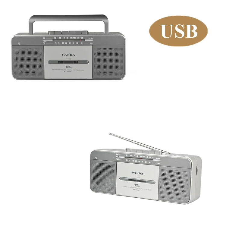 
 Новый высококачественный винтажный радиоприемник панда брендовый магнитофон с USB / MP3 /am fm-радио портативный Радиоприемник кассетный плеер  
