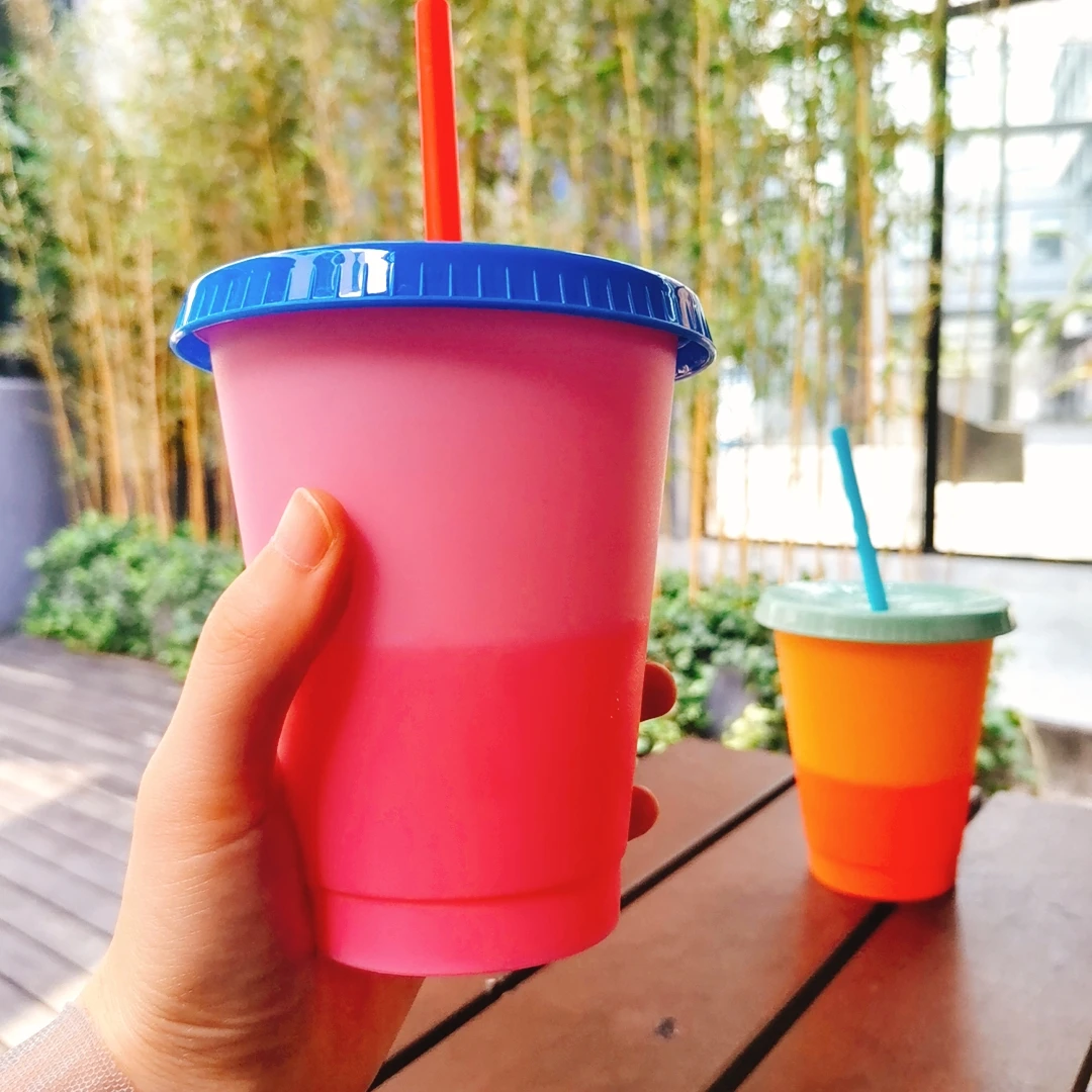 Custom 16 Oz.temperature Color Changing Mood Stadium Cup For Party