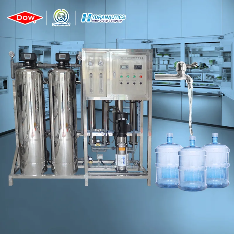 water desalination device 3000 lph ss ro plant pure water electrolyzer drinking processing machine solar water purification