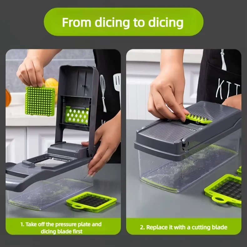 Y810 Hot Selling 15 In 1 Multi-functional Manual Vegetable Chopper Slicer Onion Cutter Vegetable Cutter Food Chopper