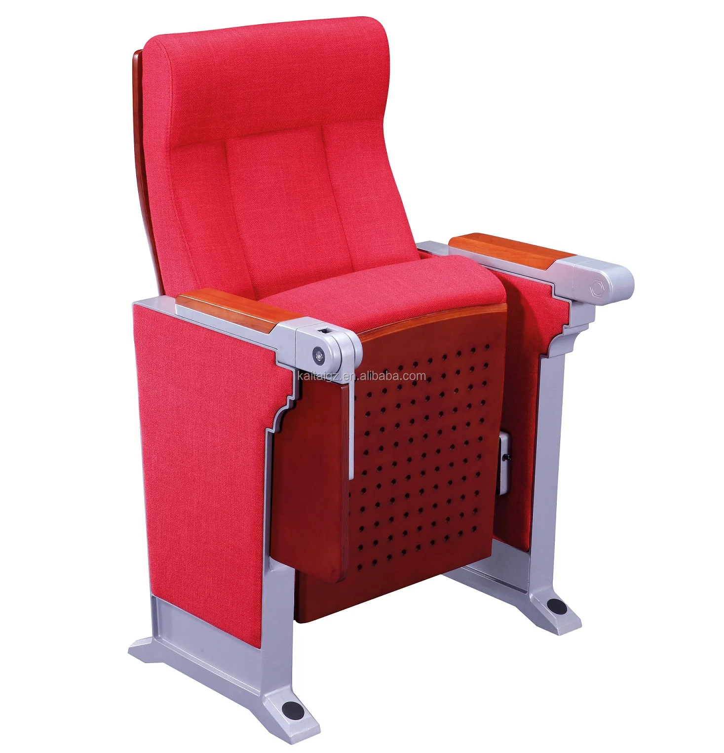 
KT-836B Luxury aluminium alloy auditorium chair/cinema seating/chairs church auditorium with writing table 