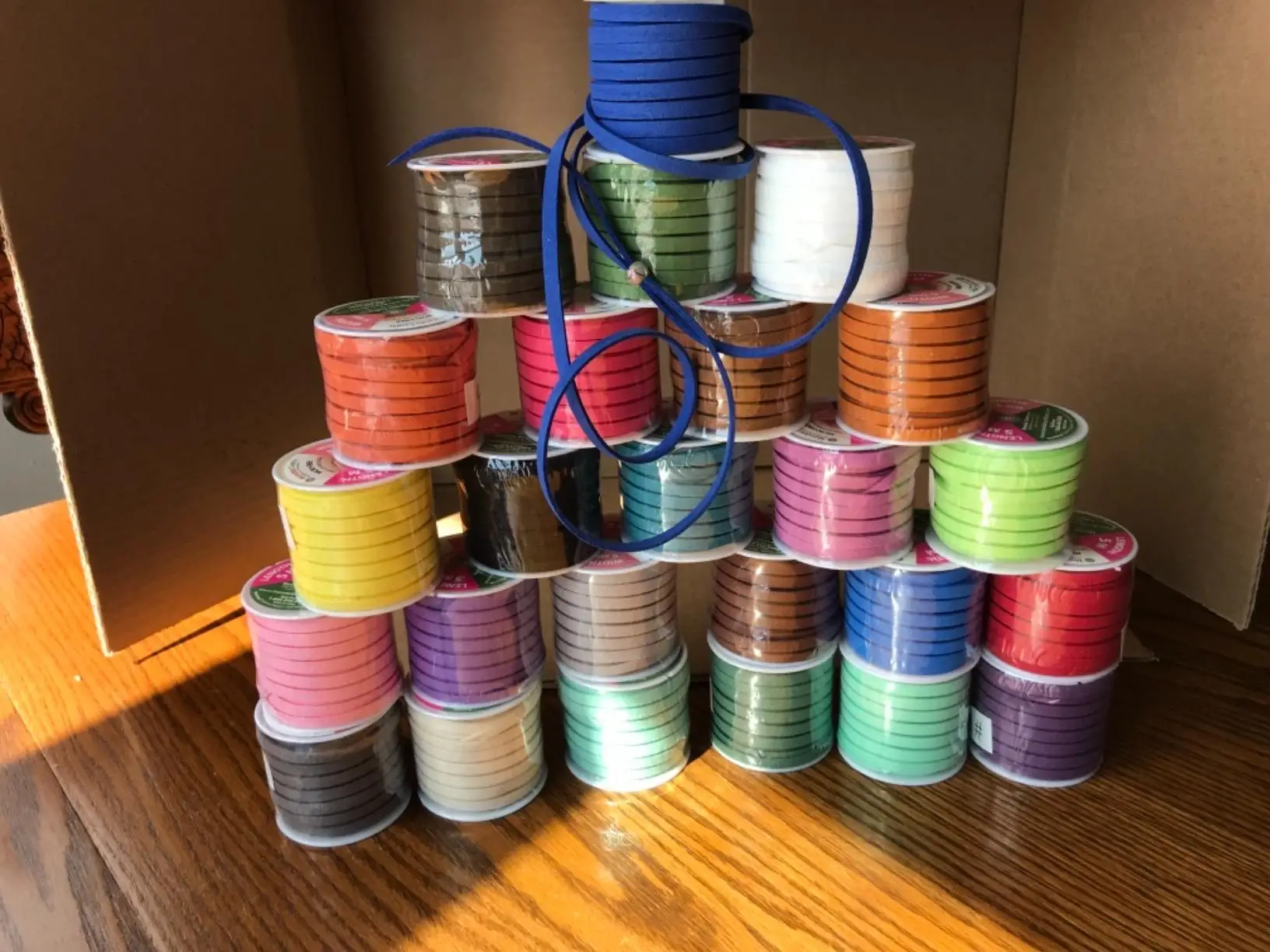 50 Yards 5mm Suede Leather Cords Flat Faux Suede Cord String Thread Velvet Cord for Necklace, Bracelet, Beading and DIY Crafts
