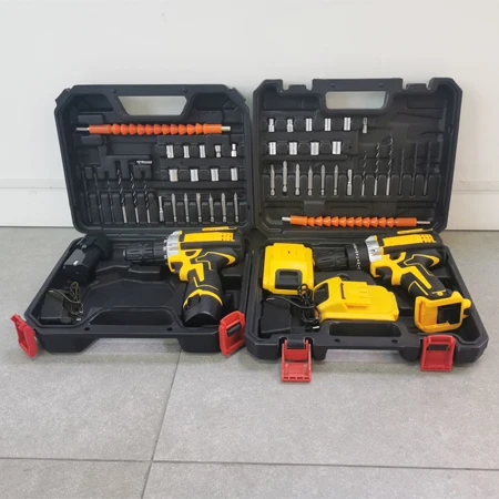 Saktec Power Electric 10Mm Double Speed 12V Lithium Battery 20v Cordless Impact Drill set