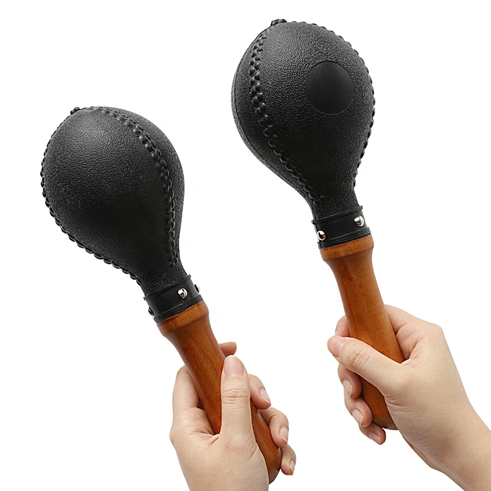Personalized customization Maracas Pair of Shakers Rattles Sand Hammer with ABS Plastic Shells and Wooden Handles