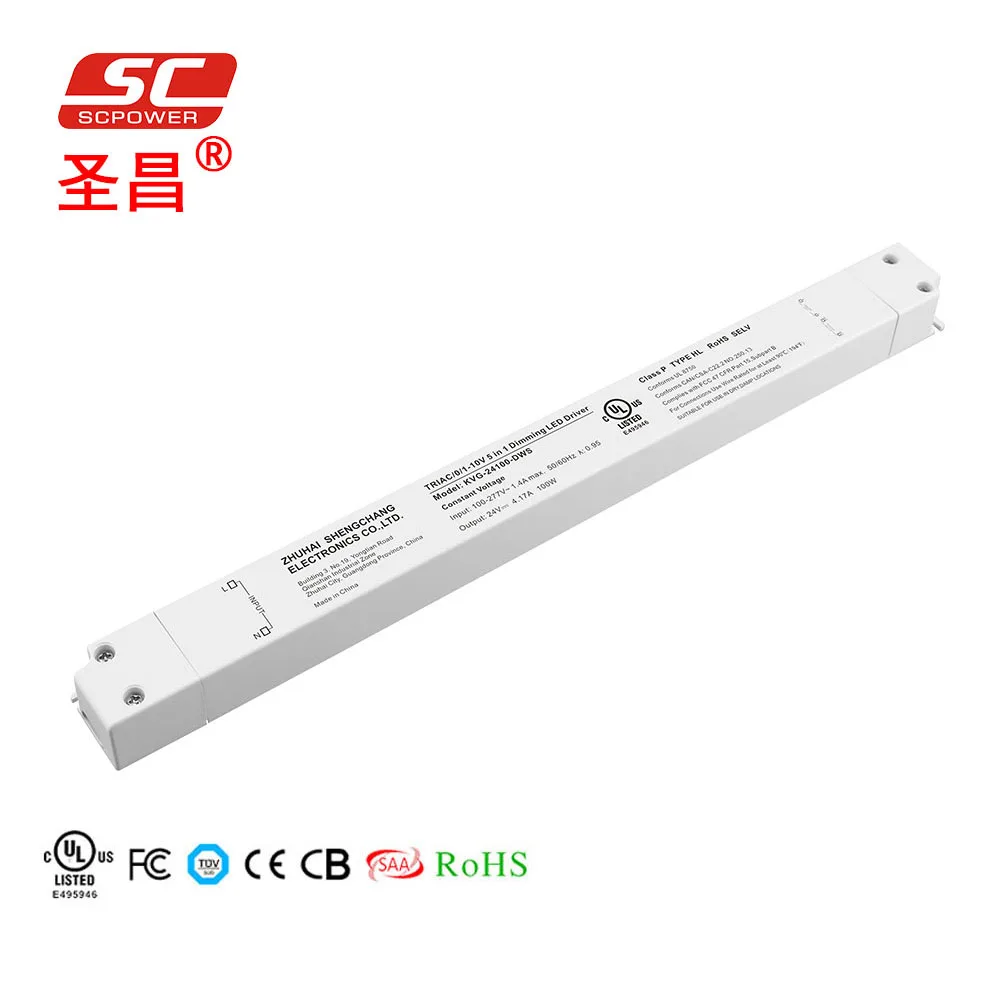 Низкое напряжение 100V 277V Переключая Электропитание 100W 24V 4.17A импульсивный источник питания светодиодного освещения трансформатор