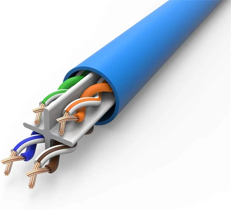 Cat6A Plenum Shielded (CMP) Ethernet Cable 1000ft 23AWG 100% Solid Bare Copper Twisted Pair PVC Jacket Foil Shield (F/UTP)