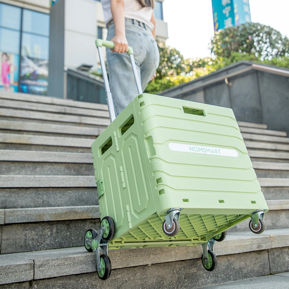 extremely small camping trolley folding cart folding box trolley on wheels