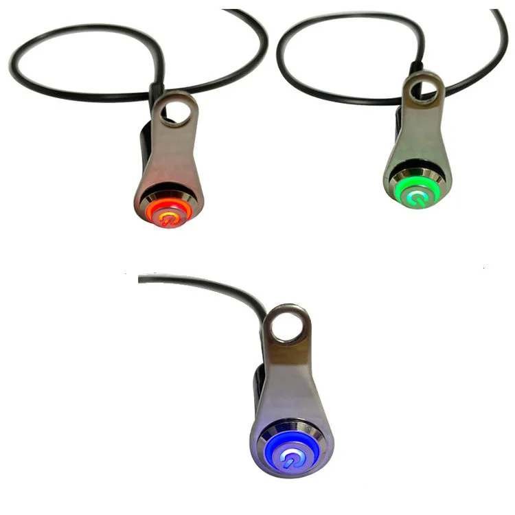Motorcycle Fog Light Switch Stainless Steel With Power LED Light Power Off Switch With Lock Switch for Ebik  ATV and scooter
