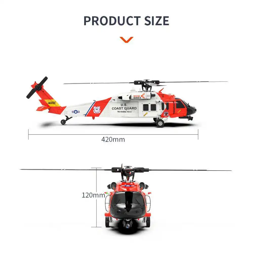 F09S 2.4G HD Camera RC Helicopter One Key Return Positioning 5.8G Dual Brushless Motor FPV Remote Control Helicopter Model