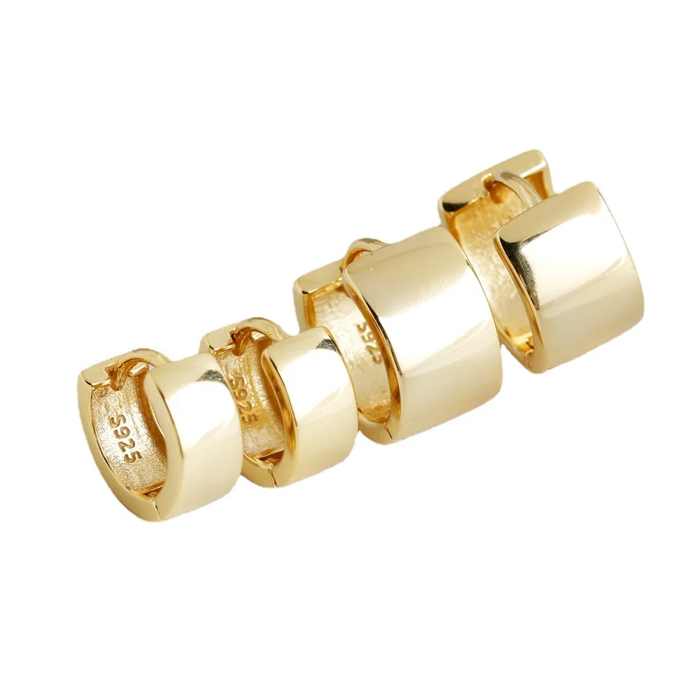 Sterling Silver 925 Jewellery Hoop Earrings Custom Earrings with Logo Fashion Earings Wholesale Silver Jewelry 925 Sterling