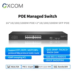 10/100/1000mbps CCTV System L2 Managed Network Switch 8 16 24 48 port Gigabit PoE Switch with SFP Port