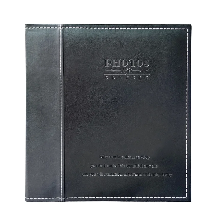 PU leather cover screw post bound photo album 6*8 self adhesive photo book 220*240 mm