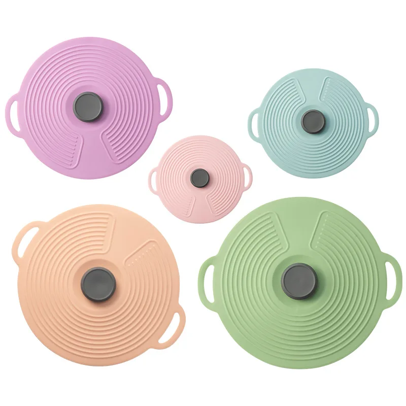Reusable Ceramic Silicone Suction Bowl Lids Kitchen Gadget Accessories for Cooking Food Pot Cover
