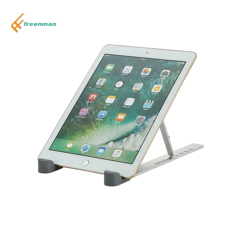OEM manufacturer Portable aluminum height adjustable desk tablet pc ventilated laptop stand