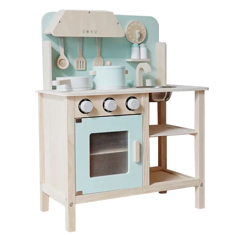 large stove wooden kitchen toy play house simulation kitchen toy boy and girl early education toy set