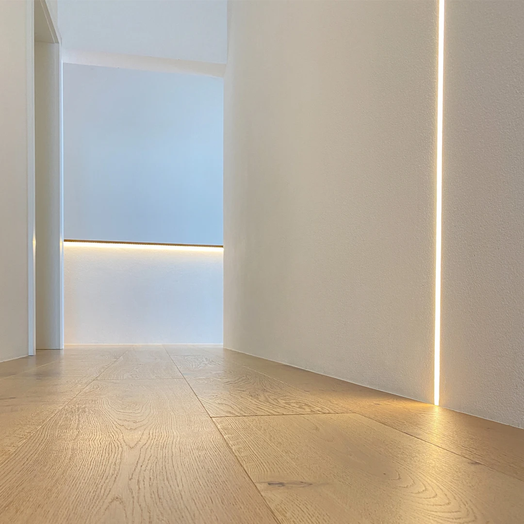 Modern House Decoration Flowing Water Linear Light 2835 LED Strip Smart Lights Luces 80 Light Strings 120 Strisce Led Copper