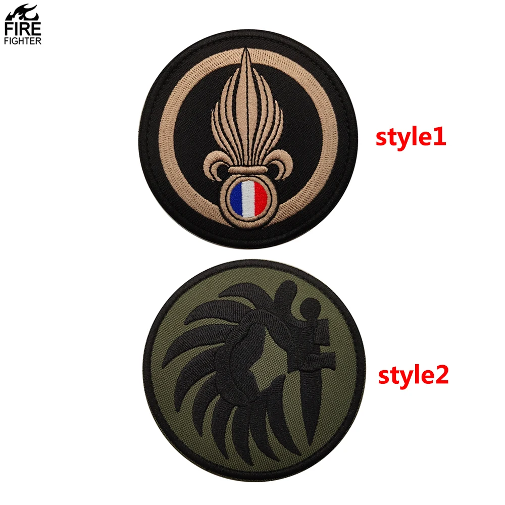 France French Foreign Legion Tactical Embroidery Patch Hook Loop  Patch for Tactical Fans Clothing Stickers