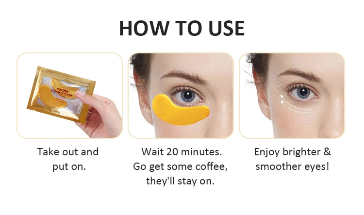 new trending product 24K Gold Eye Mask Collagen, Anti-wrinkle Anti Aging Relieve Fatigue Gold Eyes Mask
