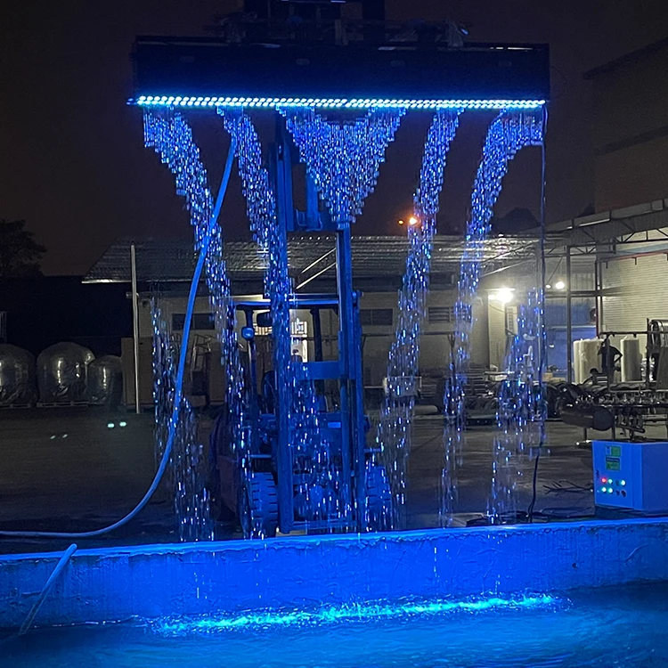 Personalized Customization Colorful music Digital Water Curtain Decorative For Ads Wedding