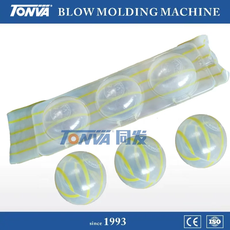 plastic toy ball sea ball multy color making on TONVA plastic blowing  machine  and molds fully automatic production