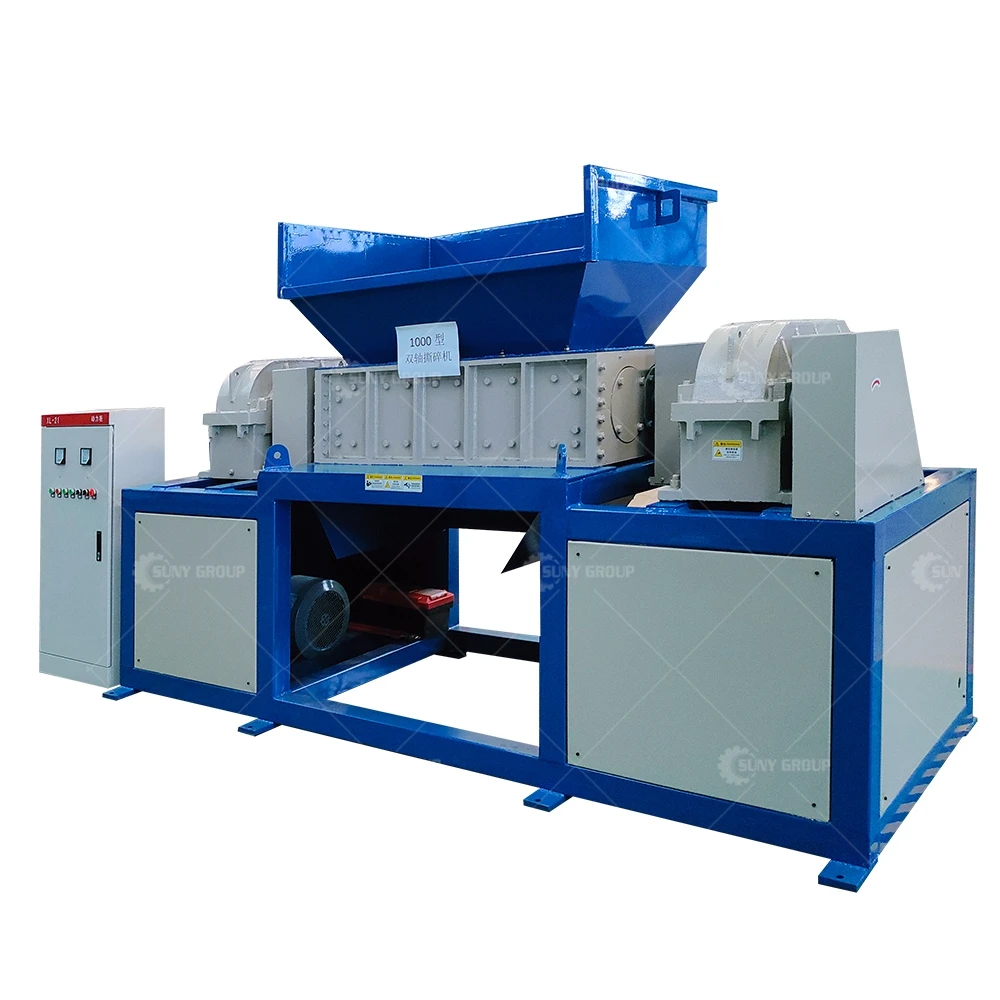 Double Shaft Shredding Rubber Tire Waste Plastic Bottle Metal Scrap Shredder Machine Price