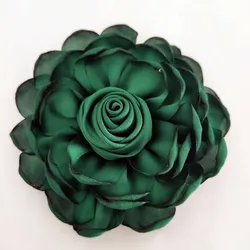 10 cm hot sale fashion design 3d fabric flowers,large satin flowers for headbands,pretty bloom for decorative