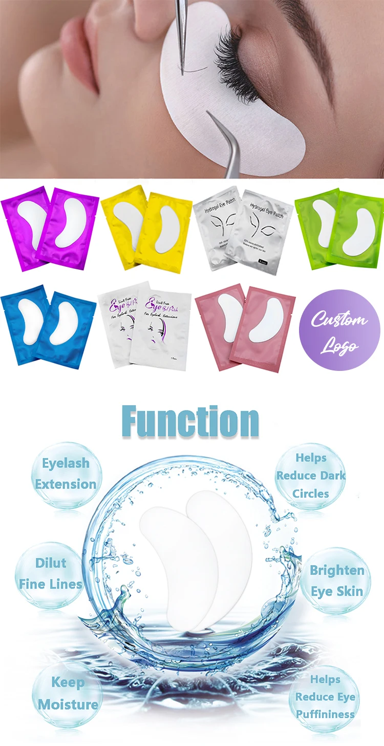 Factory Private Label Single-use Lint Free Eye Gel Pad Hydrogel Patches Isolation Pad For Eyelash Extension