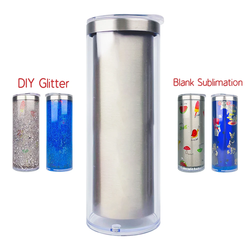 coffee mug Stainless Steel Travel snow globe Mug new design 20oz DIY snow globe stainless steel Tumbler For hot printing