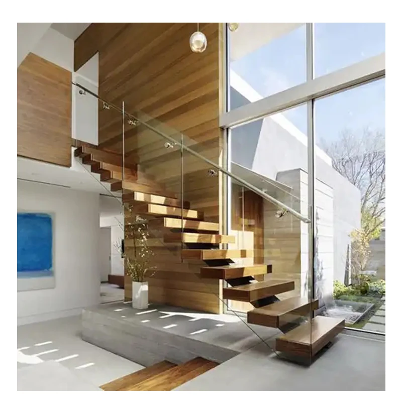 Customized Interior Stair Villa Decoration Elegant Fancy Wrought Aluminum Railing Stair